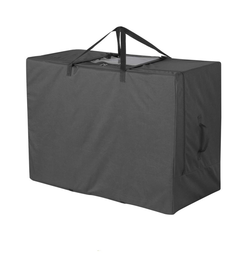 Cuddly Nest Folding Mattress Storage Bag - Heavy Duty Carry Case for Tri-Fold Guest Bed (Fits 4" NARROW TWIN & COT Mattress,Black) - Image 1